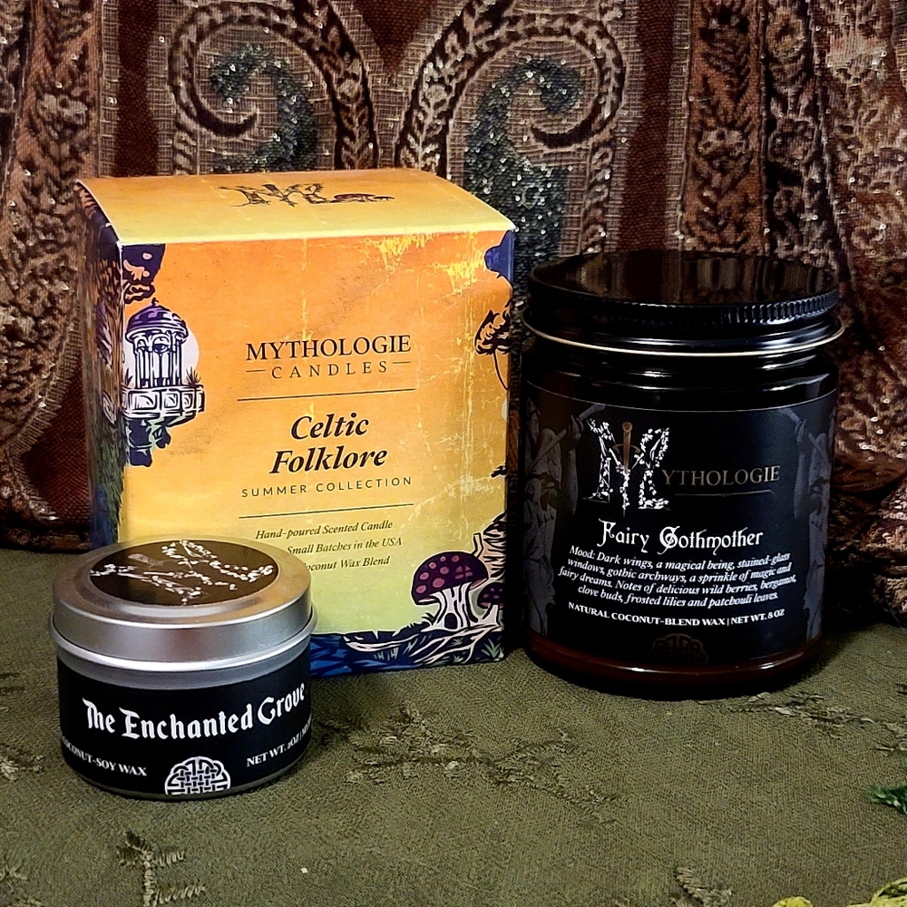 RESERVED▪︎glitterbomb501▪Mythologie Candles▪Fairy Gothmother and Enchanted Grove